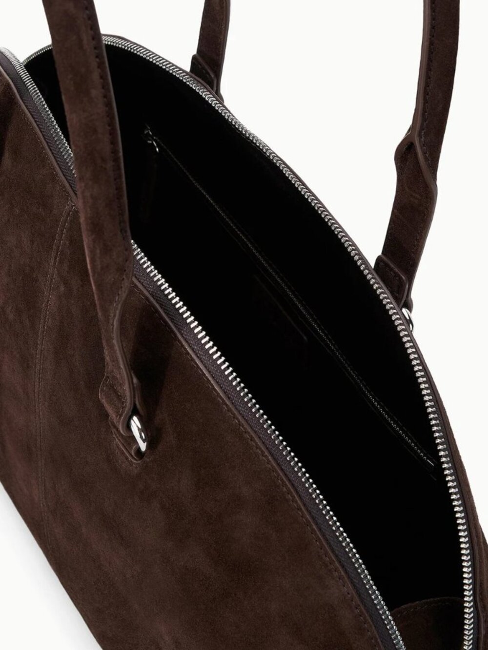 Staud Hester Satchel in Espresso Suede - Picture 3 of 13